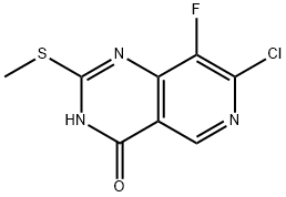 Pyrido[4,3-d]pyrimidin-4(3H)-one, 7-chloro-8-fluoro-2-(methylthio)- Structure