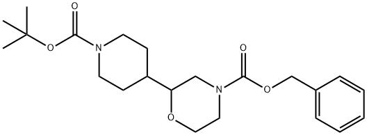 Phenylmethyl 2-[1-[(1,1-dimethylethoxy)carbonyl]-4-piperidinyl]-4-morpholinecarboxylate Structure