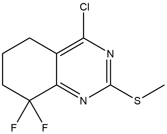 Quinazoline, 4-chloro-8,8-difluoro-5,6,7,8-tetrahydro-2-(methylthio)- Struktur