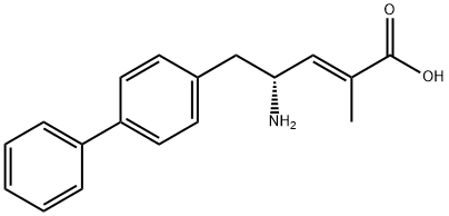 2-Pentenoic acid, 4-amino-5-[1,1'-biphenyl]-4-yl-2-methyl-, (2E,4R)- Struktur