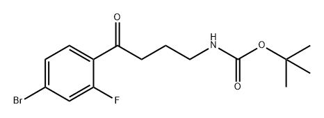 Carbamic acid, N-[4-(4-bromo-2-fluorophenyl)-4-oxobutyl]-, 1,1-dimethylethyl ester Structure