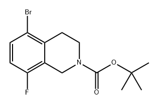 tert-butyl 5-bromo-8-fluoro-3,4-dihydroisoquinoline-2(1H)-carboxylate Structure