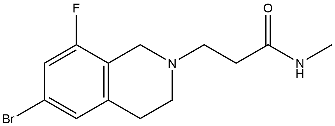 6-Bromo-8-fluoro-3,4-dihydro-N-methyl-2(1H)-isoquinolinepropanamide 结构式