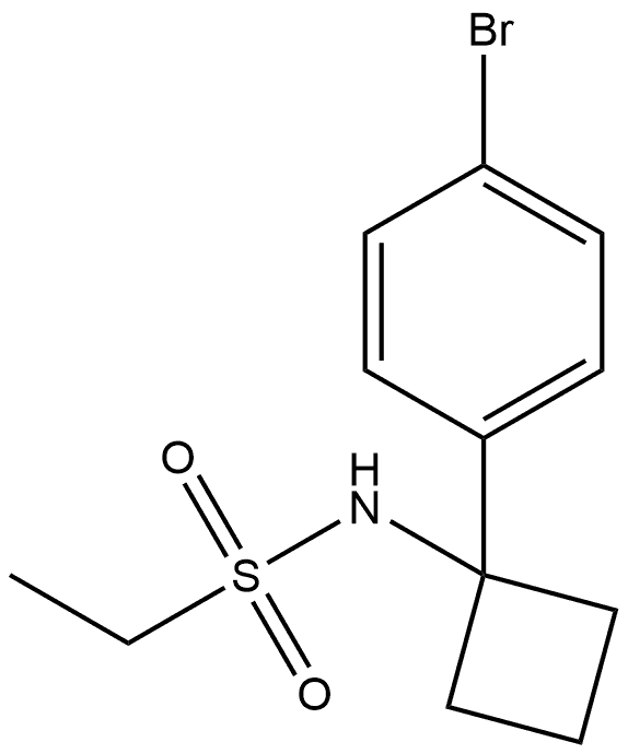 N-(1-(4-溴苯基)环丁基)乙烷磺酰胺 结构式
