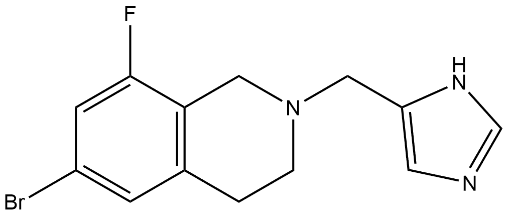 6-Bromo-8-fluoro-1,2,3,4-tetrahydro-2-(1H-imidazol-5-ylmethyl)isoquinoline Structure