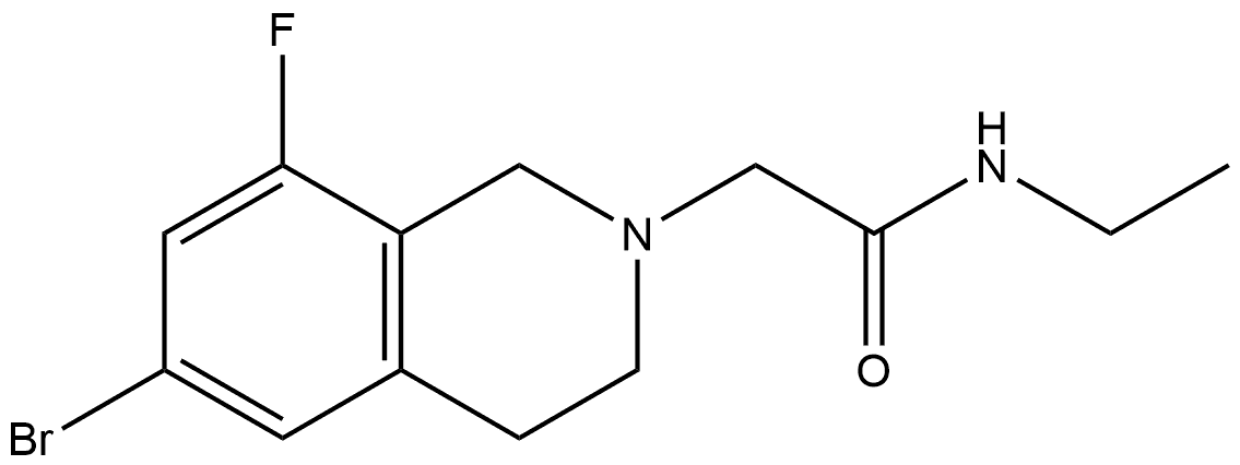 6-Bromo-N-ethyl-8-fluoro-3,4-dihydro-2(1H)-isoquinolineacetamide 结构式