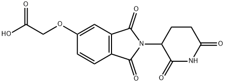 Acetic acid, 2-[[2-(2,6-dioxo-3-piperidinyl)-2,3-dihydro-1,3-dioxo-1H-isoindol-5-yl]oxy]- Structure