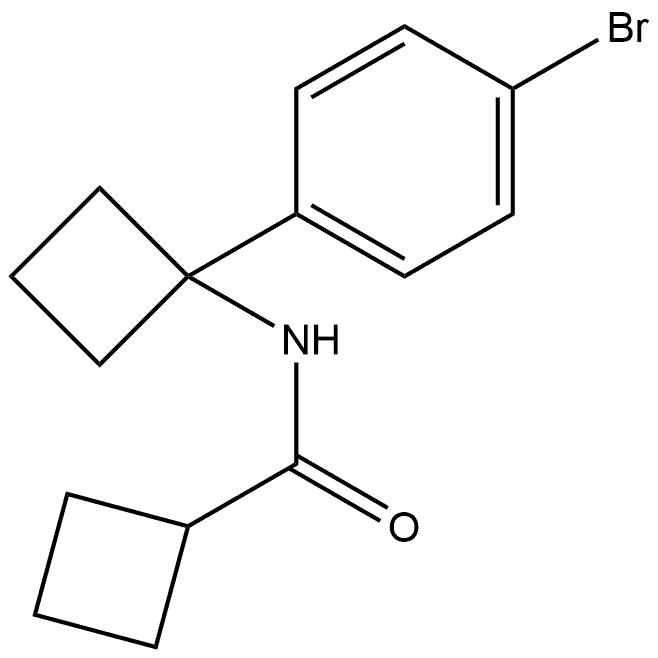 N-(1-(4-溴苯基)环丁基)环丁烷甲酰胺, 2467881-94-1, 结构式