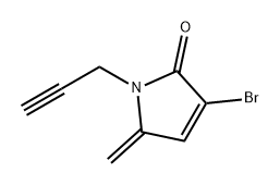 2H-Pyrrol-2-one, 3-bromo-1,5-dihydro-5-methylene-1-(2-propyn-1-yl)- Structure