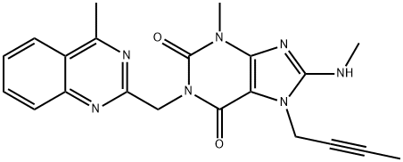 7-(丁-2-炔-1-基)-3-甲基-8-(甲基氨基)-1-((4-甲基喹唑啉-2-基)甲基)-1H-嘌呤-2,6-(3H,7H)-二酮(利格列汀杂质), 2468656-63-3, 结构式