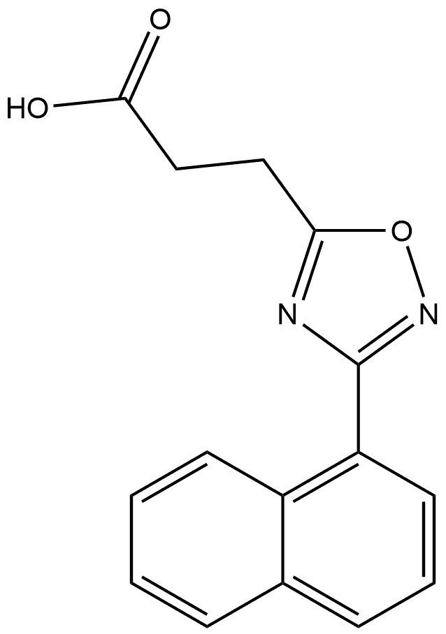 3-(1-Naphthalenyl)-1,2,4-oxadiazole-5-propanoic acid Structure