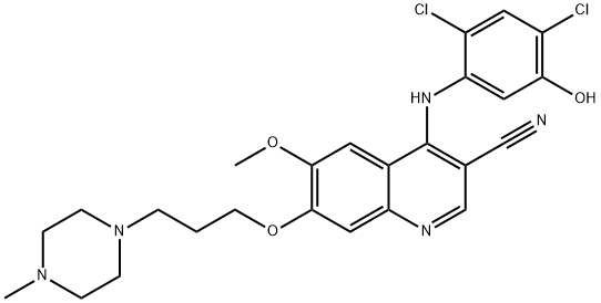 3-Quinolinecarbonitrile, 4-[(2,4-dichloro-5-hydroxyphenyl)amino]-6-methoxy-7-[3-(4-methyl-1-piperazinyl)propoxy]-