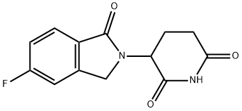 3-(5-氟-1-氧代异吲哚啉-2-基)哌啶-2,6-二酮 结构式