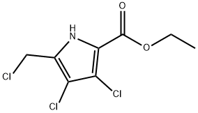 1H-Pyrrole-2-carboxylic acid, 3,4-dichloro-5-(chloromethyl)-, ethyl ester Structure