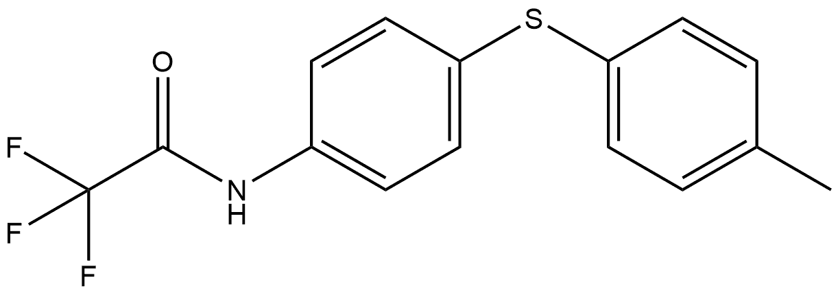 2,2,2-Trifluoro-N-[4-[(4-methylphenyl)thio]phenyl]acetamide Structure