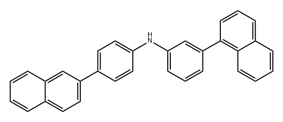 Benzenamine, 3-(1-naphthalenyl)-N-[4-(2-naphthalenyl)phenyl]- Structure