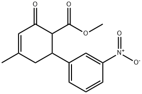 methyl 5-methyl-3'-nitro-3-oxo-1,2,3,6-tetrahydro-[1,1'-biphenyl]-2-carboxylate Struktur