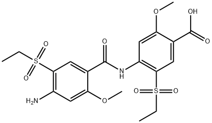 4-(4-Amino-5-(ethylsulfonyl)-2-methoxybenzamido)-5-(ethylsulfonyl)-2-methoxybenzoic Acid Struktur