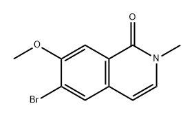 6-溴-7-甲氧基-2-甲基异喹啉-1(2H)-酮 结构式