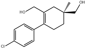 3-Cyclohexene-1,3-dimethanol, 4-(4-chlorophenyl)-1-methyl-, (1S)- Structure