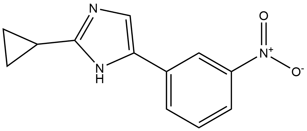 2-环丙基-5-(3-硝基苯基)-1H-咪唑 结构式