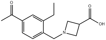 3-Azetidinecarboxylic acid, 1-[(4-acetyl-2-ethylphenyl)methyl]-