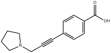 4-[3-(1-Pyrrolidinyl)-1-propyn-1-yl]benzoic acid Structure