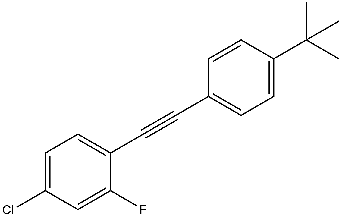 4-Chloro-1-[2-[4-(1,1-dimethylethyl)phenyl]ethynyl]-2-fluorobenzene 结构式