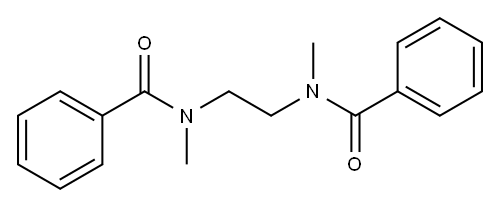 N,N'-(乙烷-1,2-二基)双(N-甲基苯甲酰胺) 结构式