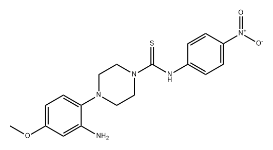1-Piperazinecarbothioamide, 4-(2-amino-4-methoxyphenyl)-N-(4-nitrophenyl)- Struktur