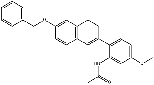 Acetamide, N-[2-[3,4-dihydro-6-(phenylmethoxy)-2-naphthalenyl]-5-methoxyphenyl]- Struktur