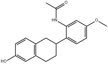 Acetamide, N-[5-methoxy-2-(1,2,3,4-tetrahydro-6-hydroxy-2-naphthalenyl)phenyl]- Struktur