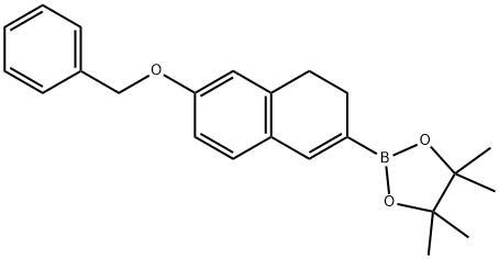 1,3,2-Dioxaborolane, 2-[3,4-dihydro-6-(phenylmethoxy)-2-naphthalenyl]-4,4,5,5-tetramethyl- Structure