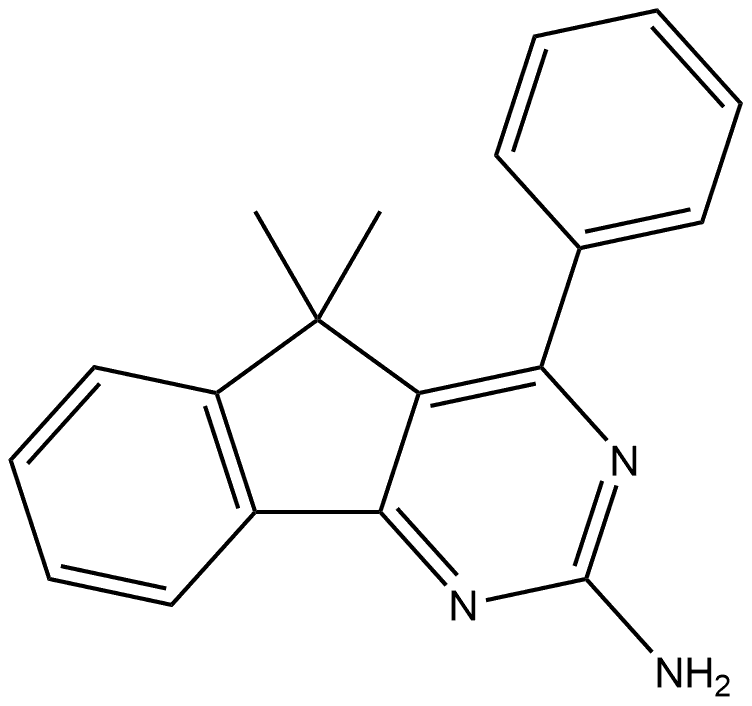 5,5-Dimethyl-4-phenyl-5H-indeno[1,2-d]pyrimidin-2-amine Structure
