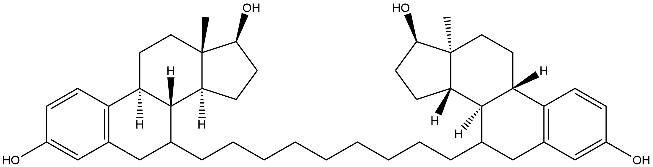 Estra-1,3,5(10)-triene-3,17-diol, 7,7'-(1,9-nonanediyl)bis-, (17β)-(17'β)- Struktur