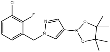 1-(3-Chloro-2-fluorobenzyl)-4-(4,4,5,5-tetramethyl-1,3,2-dioxaborolan-2-yl)-1h-pyrazole Structure