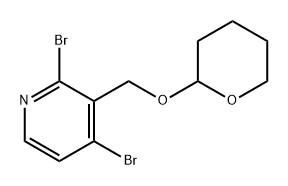 Pyridine, 2,4-dibromo-3-[[(tetrahydro-2H-pyran-2-yl)oxy]methyl]- Structure