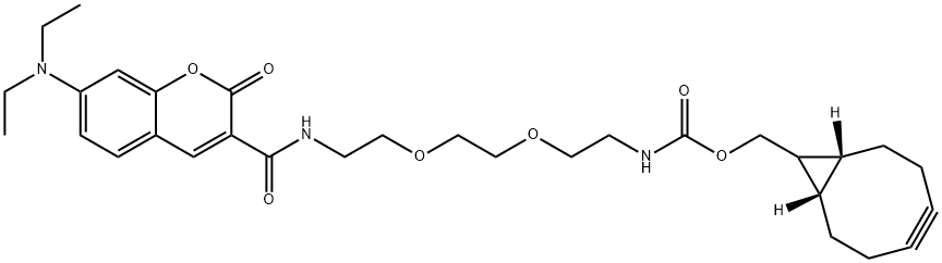 Coumarin-PEG2-exoBCN 结构式