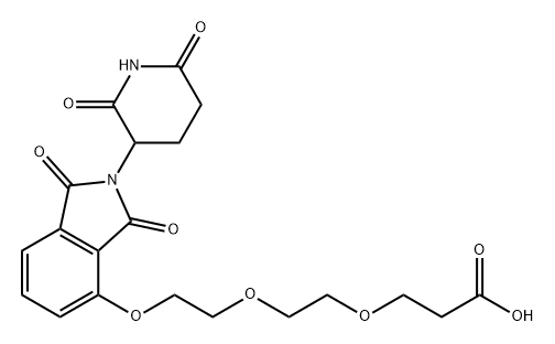 Propanoic acid, 3-[2-[2-[[2-(2,6-dioxo-3-piperidinyl)-2,3-dihydro-1,3-dioxo-1H-isoindol-4-yl]oxy]ethoxy]ethoxy]- Structure