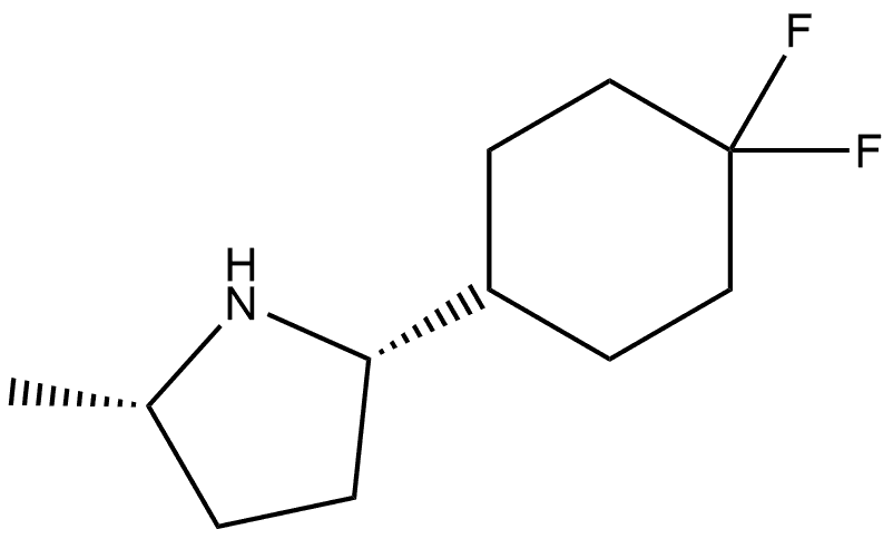 (2S,5S)-2-(4,4-difluorocyclohexyl)-5-methylpyrrolidine 结构式