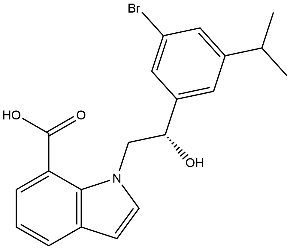 2488951-77-3 (S)-1-(2-(3-bromo-5-isopropylphenyl)-2-hydroxyethyl)-1H-indole-7-carboxylic acid