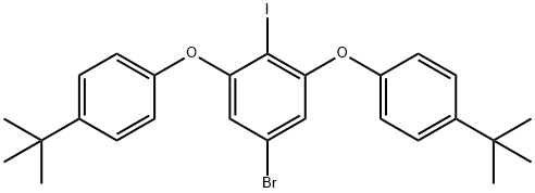4,4'-((5-BROMO-2-IODO-1,3-PHENYLENE)BIS(OXY))BIS(TERT-BUTYLBENZENE) 结构式