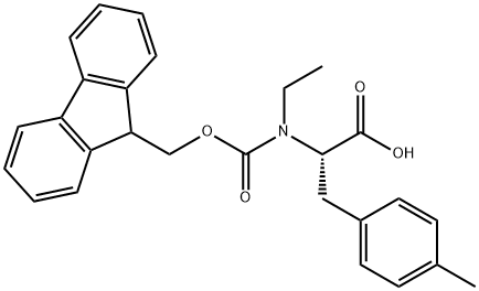 L-Phenylalanine, N-ethyl-N-[(9H-fluoren-9-ylmethoxy)carbonyl]-4-methyl- Struktur