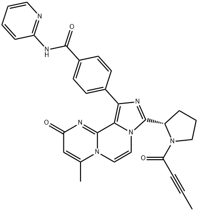 Benzamide, 4-[4-methyl-2-oxo-9-[(2S)-1-(1-oxo-2-butyn-1-yl)-2-pyrrolidinyl]-2H-imidazo[5',1':3,4]pyrazino[1,2-a]pyrimidin-11-yl]-N-2-pyridinyl-|阿卡替尼杂质 11