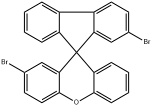 Spiro[9H-fluorene-9,9'-[9H]xanthene], 2,2'-dibromo- Struktur