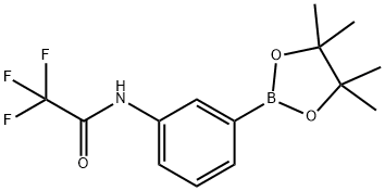 2,2,2-Trifluoro-n-(3-(4,4,5,5-tetramethyl-1,3,2-dioxaborolan-2-yl)phenyl)acetamide 结构式