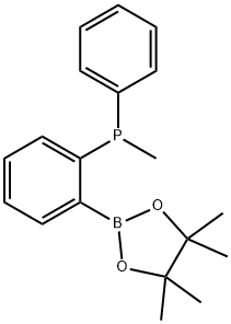 methyl(phenyl)(2-(4,4,5,5-tetramethyl-1,3,2-dioxaborolan-2-yl)phenyl)phosphane Structure
