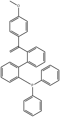 (2'-(1-(4-methoxyphenyl)vinyl)-[1,1'-biphenyl]-2-yl)diphenylphosphane 结构式