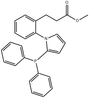 methyl 3-(2-(2-(diphenylphosphanyl)-1H-pyrrol-1-yl)phenyl)propanoate 结构式