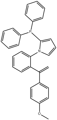 2-(diphenylphosphanyl)-1-(2-(1-(4-methoxyphenyl)vinyl)phenyl)-1H-pyrrole 结构式